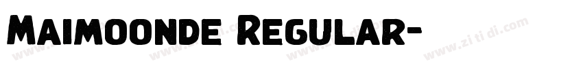 Maimoonde Regular字体转换